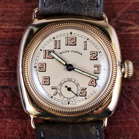 ﻿Rolex Oyster Cushion 9k Gold, 1930 – Time Rediscovered